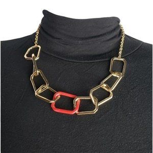 Laura Ashley Women's big accented paperclip Chain Necklace